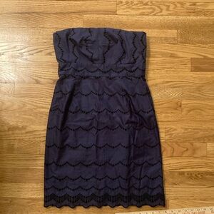 J crew navy eyelet dress